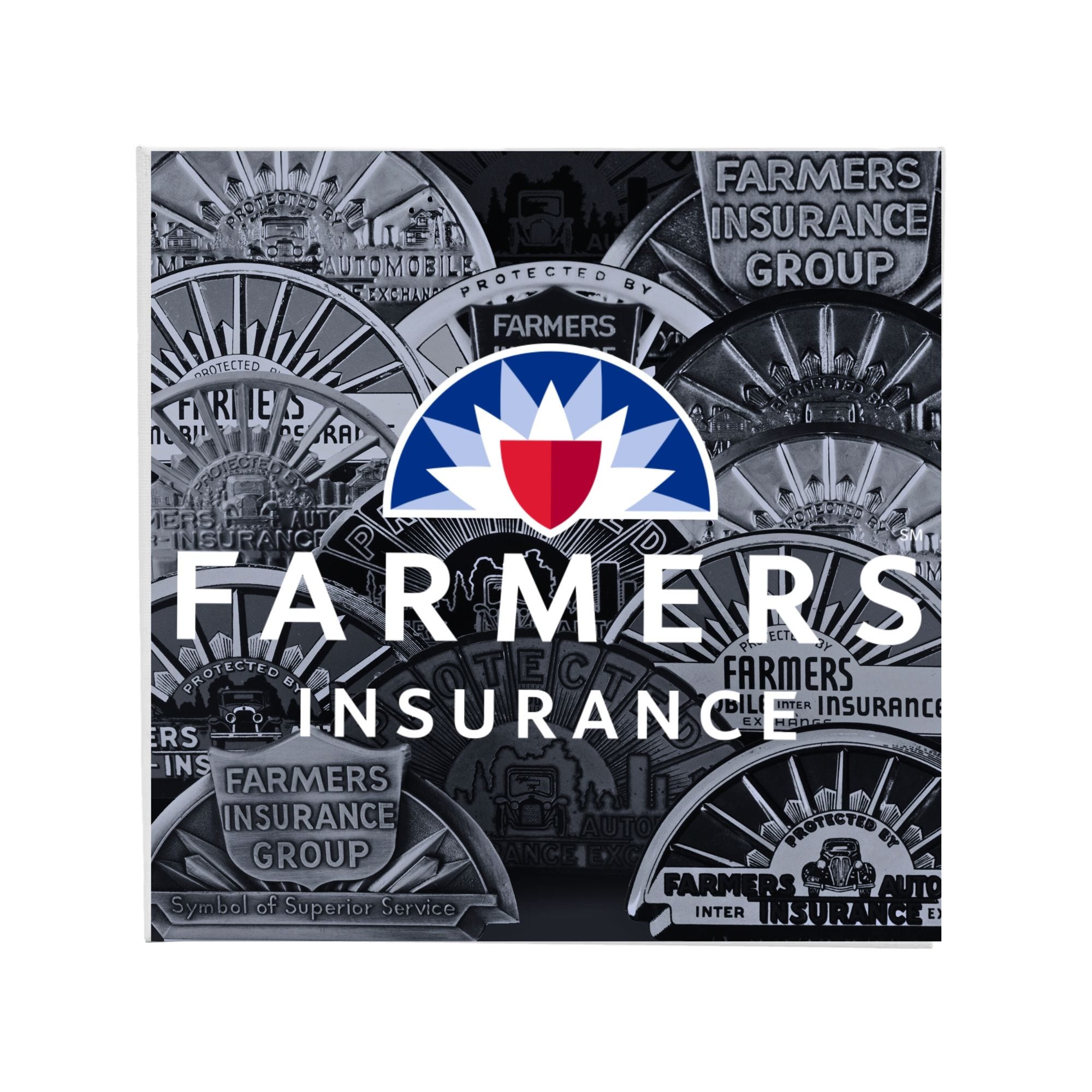 20"x20" Farmers Shield Canvas Print